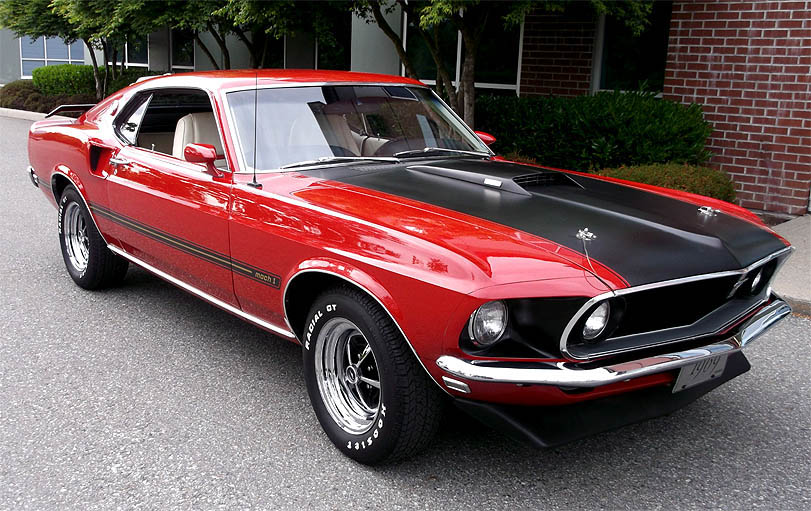 1969 RED MACH 1 MUSTANG